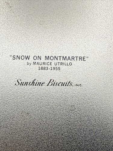 Große Sonnenschein Kekse ovale Dose "Petit Cafe", "Schnee auf Montmartre" von Utrillo - Bild 13 von 16