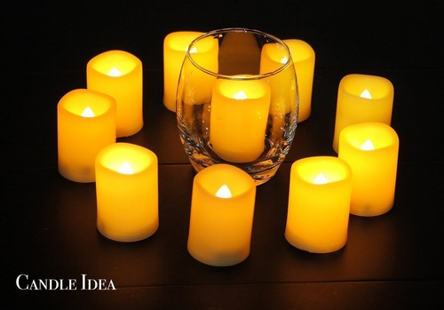 Flameless Votive Candles With Remote Control and Timer Bulk Set of 10 Tealigh... - Picture 3 of 5