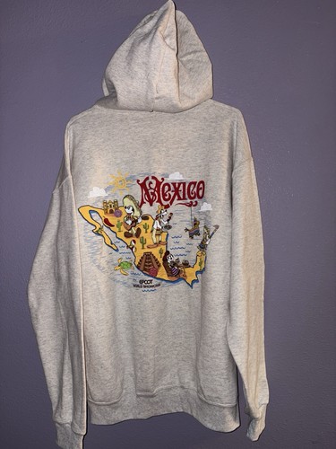 2025 Disney Epcot World Showcase Mexico Mickey & Friends Hoodie Sweatshirt L XL - Picture 1 of 8