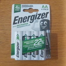 AA Energizer 2000 mAh ACCU Recharge Power Plus Batteries- Pack Of 4 7.74 per battery
