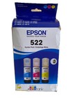 Epson 522 Combo Pack Cyan, Magenta, Yellow Ink Bottles Sealed Expo 05/2029