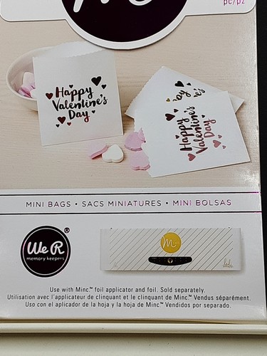 NEW We R Memory Keepers Minc Valentine Bags 2 Sets Of 12 Bags 5x3 3/4 Inches - Picture 5 of 6