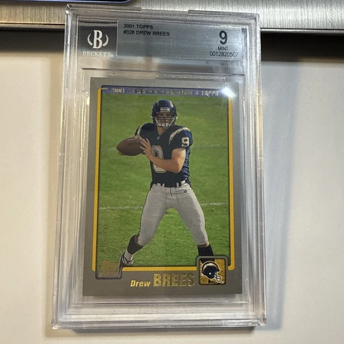 2001 Topps Drew Brees #328 Rookie RC New Orleans Saints Chargers BGS 9 Mint