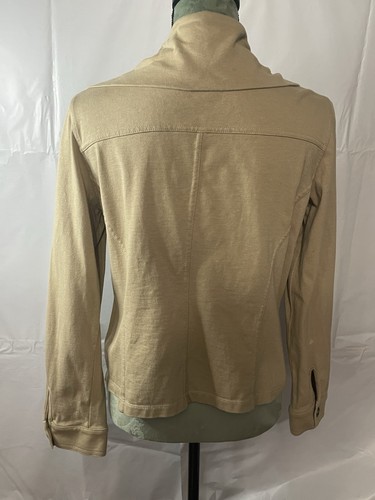 Bandolino Cream White Stretch Denim Jacket Tan. Size Large - Picture 2 of 4