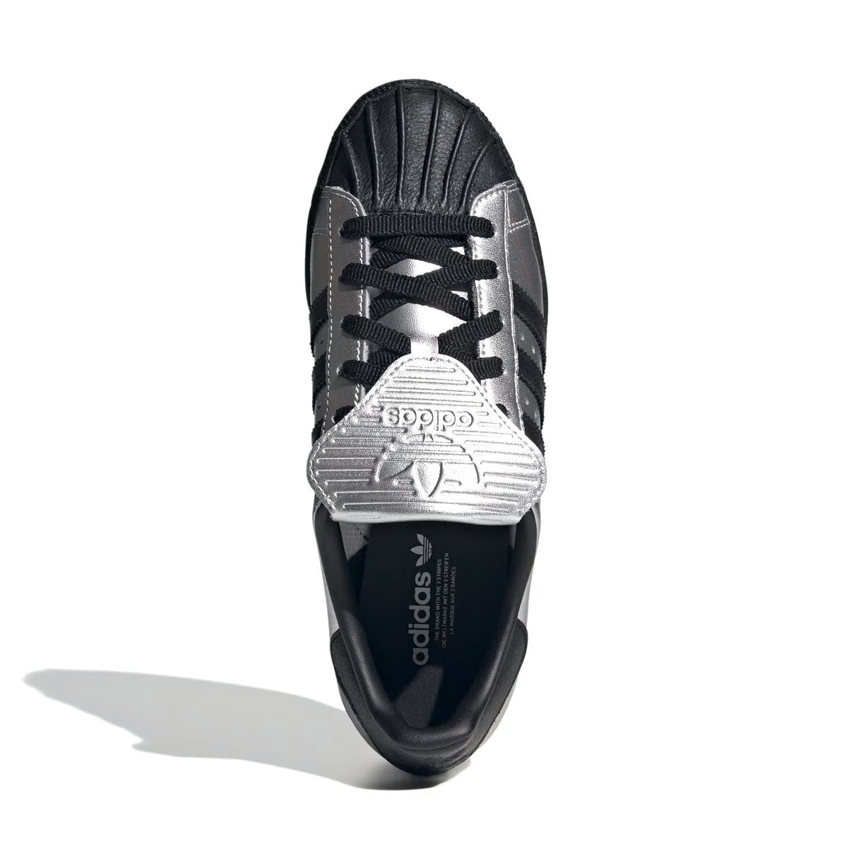 Adidas Superstar 82 Metallic Sneakers Shoes Silver Black JH5669