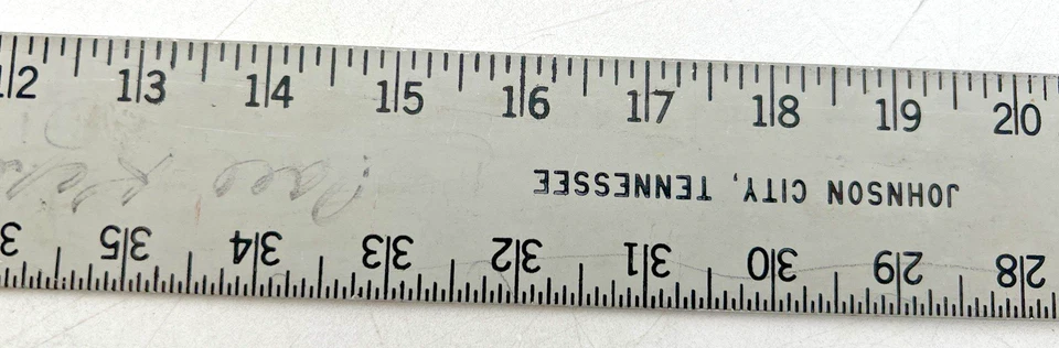 MAYES BROTHERS TOOL CO JOHNSON CITY, TENNESSEE 48" REGLA DE MEDICIÓN METAL Foto 4 de 4