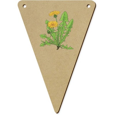 5 Wimpelfahnen 'Pusteblume Pflanze mit gelben Blüten' 140 mm (BN00097084)