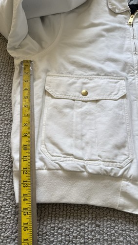 Carhartt WIP Stanton Jacket Men Extra Large Off White (wax/wax) Stone Washed New - Picture 6 of 13