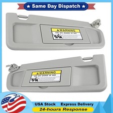 Pair Driver Passenger Side Light Gray Sun Visor For 2006-2011 Honda Civic Pair Driver Passenger Side Light Gray Sun Visor For 2006-2011 Honda Civic