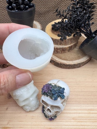 Molde de silicona calavera 3D hecho a mano para manualidades - Imagen 6 de 9