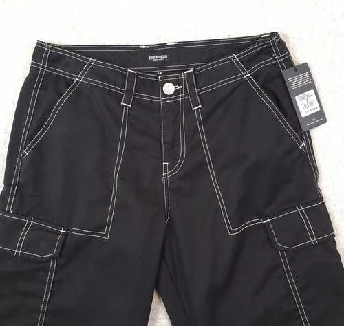 TRUE RELIGION Military SN Cargo Pants Jet Black Pockets STYLE 208061 Size 30X32 - Picture 3 of 15