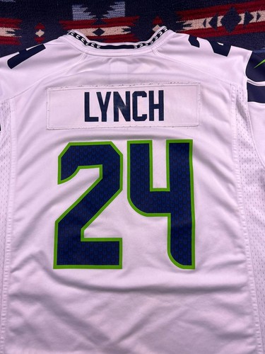 Marshawn Lynch Beast Mode Seattle Seahawks Nike On Field Jersey White Men XXL - Picture 22 of 23