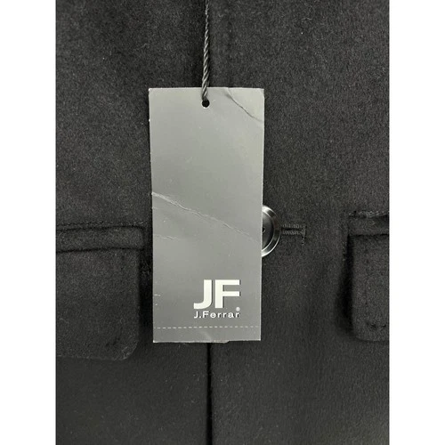 J. Ferrar Wool Blend Overcoat Mens Small Black NWT Tailored Long Jacket Lined image 5