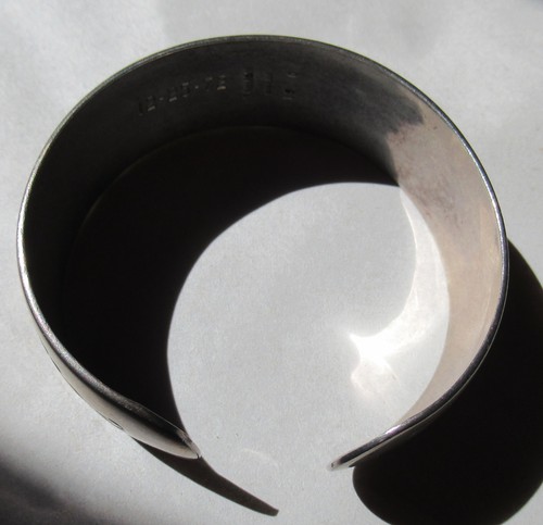 Vintage S Kirk Son Sterlingsilber Armreif Armband FLEDERMAUS Monogramm graviert floral Schnörkel - Bild 6 von 7