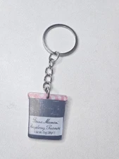 Bonne Maman Raspberry Preserves Keychain