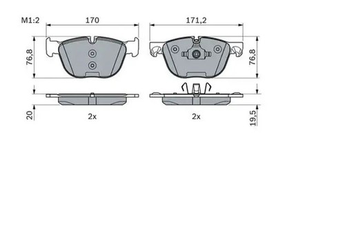 Pastillas de freno 0 986 494 191 BOSCH para BMW X5 X6 - Imagen 3 de 10