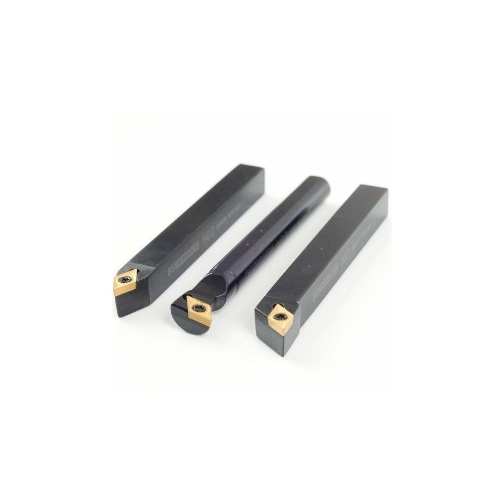 Proxxon 24410 Set 3 Utensili con Placchette HM per Tornio PD 400