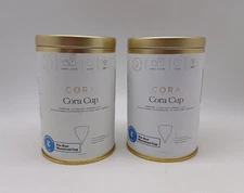 Cora Menstrual Cup Reusable Size 1 – Medical Grade Period Cup Clear 2 Pack