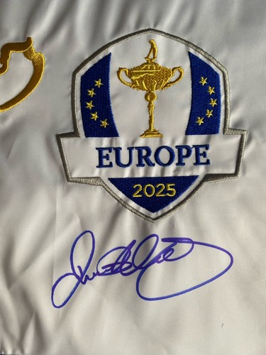 2025 RYDER CUP EUROPA - RORY MCILROY AUTOGRAMM BESTICKT OFFIZIELLE ANSTECKNADEL FLAGGE A - Bild 2 von 5