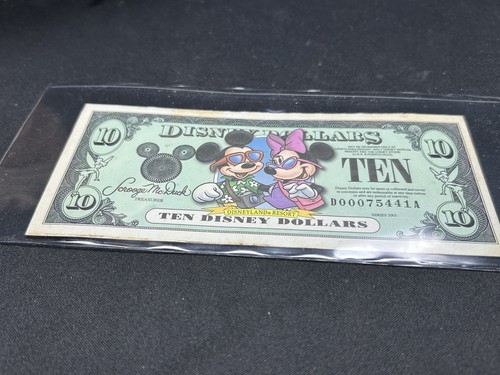 (3) Notes. 2001 Disney Dollar $10 - Mickey Minnie AA Series. Dirty. - Picture 5 of 6