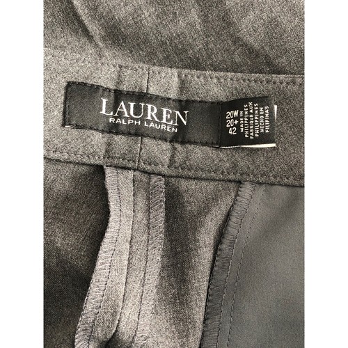 Lauren Ralph Lauren Women's Size 20W Flat Front Pants Gray NEW - Picture 5 of 7