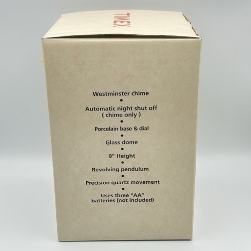 NEW Vintage Timex Pfaltzgraff Tea Rose Anniversary Dome Clock, NIB - Picture 2 of 5
