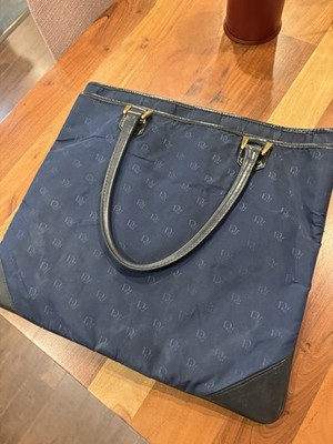 Christian Dior Bagages Vintage Monogram Shoppers Tote Canvas Made In France