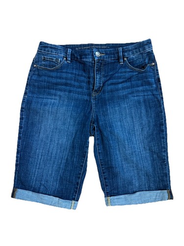 Chico’s Woman’s So Slimming Girlfriend Shorts Blue Denim Gr. 1