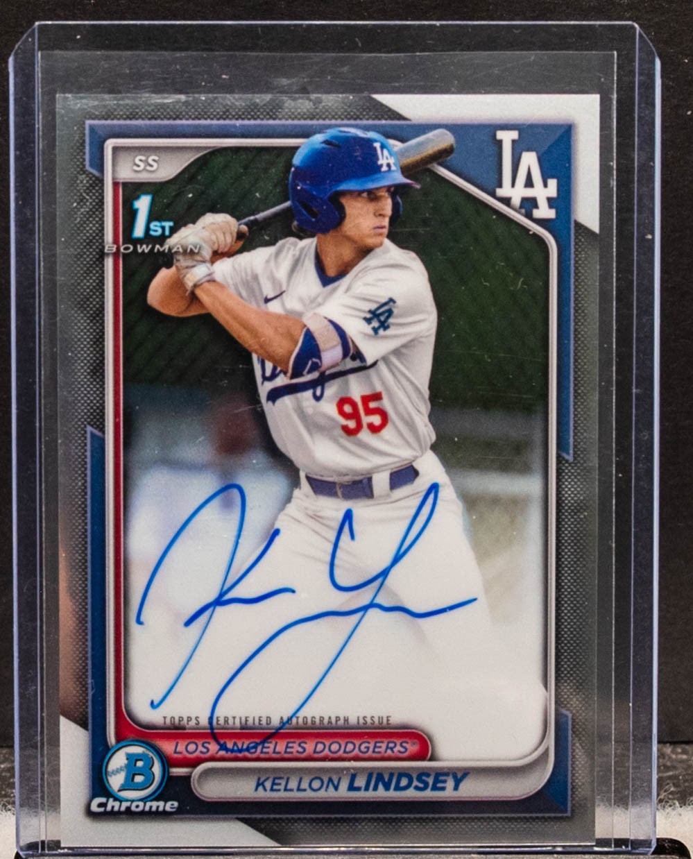 Kellon Lindsey 2024 Bowman Draft #CPA-KL Chrome Auto 1st Prospect