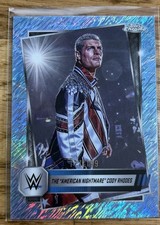 2025 Topps Chrome WWE Cody Rhodes Aqua Shimmer Refractor #ed /199