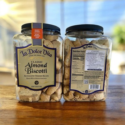 2 Pack of La Dolce Vita Classic Almond Biscotti 40oz each , Exp:11/26