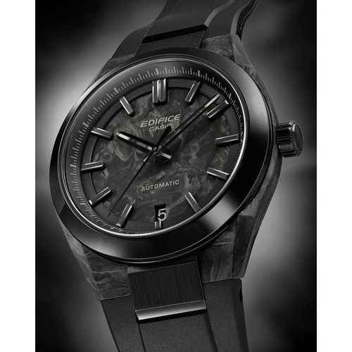 (InStock)CASIO EDIFICE EFK-100XPB-1AJF Forged Carbon Automatic Black Men's Watch - Picture 16 of 17