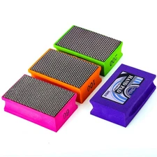 4Pcs/Set Diamond Hand Polishing Pads Diamond Sanding Hand Pads for Stone Glas...