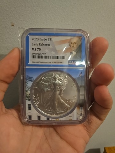 2023 Silver Eagle $1 1oz George Washington 1st President NGC MS70 Serial # 097