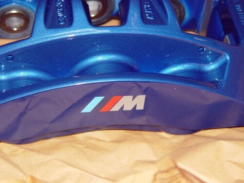 BMW OEM F10 M5 F12 F13 M6 Blue Brembo Front Brake Kit Pads Calipers Rotors New - Picture 3 of 12