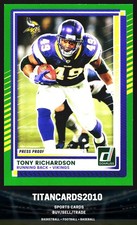 Tony Richardson 2025 Panini Donruss Green Press Proof Minnesota Vikings #70