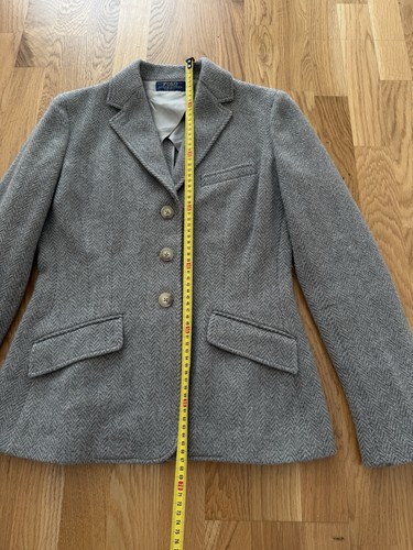 Polo Ralph Lauren Damen grau Wolle Tweed Blazer Größe 8 - Bild 14 von 16