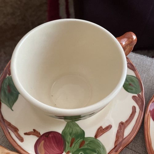 Vintage FRANCISCAN Apple Pattern Earthenware Set of 4 Cups & Saucers - Bild 3 von 14