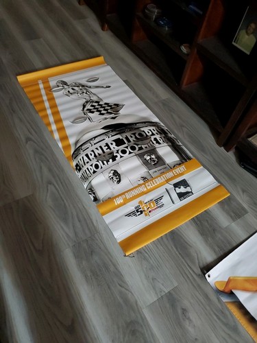 c.2016 Indy 500 100th Running Banner Sign Indianapolis Motor Speedway Rare! IMS - Picture 21 of 24