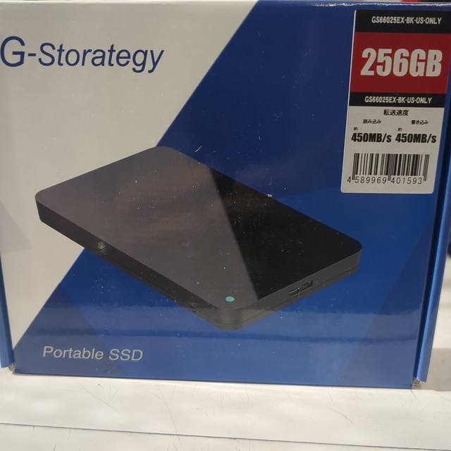 G Strategy 256GB Portable SSD – High-Speed External Solid State Drive