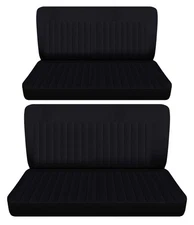 Fits 1953 to 1957 Chevy 210 4door Front and Rear bench seat covers Black