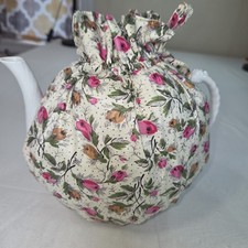 Vintage Floral Tea Cozy With Pink And Peach Roses. Teapot NOT Included 