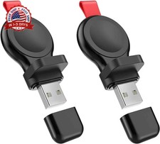 2 Pack Travel Charger for Apple Watch, Portable Magnetic Wireless Charger Ligh