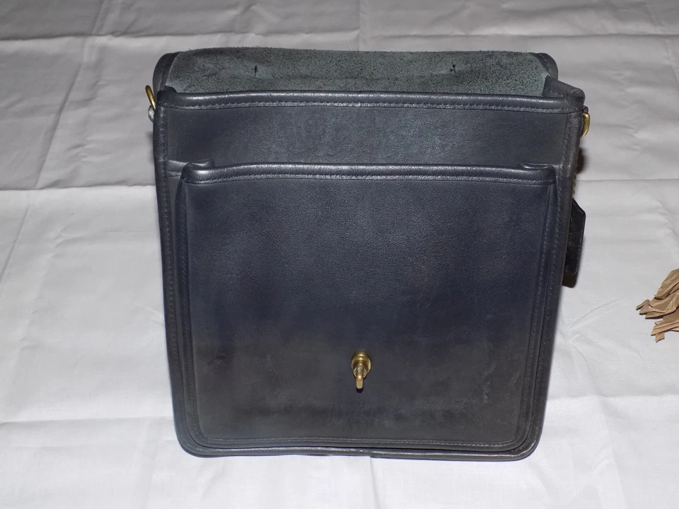 Auténtico Bolso Cartera Coach Willis Vintage Cuero Negro Sin Correa Foto 4 de 4