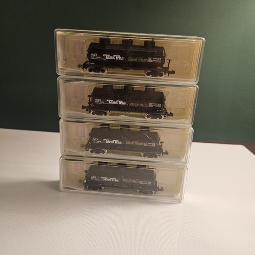 4 N Scale Model Power Tank Train GATX Oil Transport Cars Model Number 3417 - Picture 7 of 11