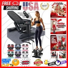 Mini Stepper Machine – Stair Climber w/Resistance Bands & LCD – Home Workout ...