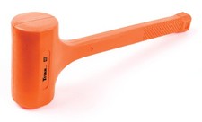 Titan 63148 3lb Dead Blow Hammer with Steel Shot Filled Head, 48oz, Orange