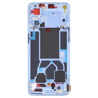 Ersatz Front Gehäuse LCD Rahmen Blende Platte für Oppo Reno7 Pro 5G (blau)