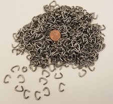 3/8 Stainless Steel Hog Rings for Crab pots, Cages, Traps, Fencing, Sausage C...