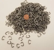 3/8 Stainless Steel Hog Rings for Crab pots, Cages, Traps, Fencing, Sausage C...